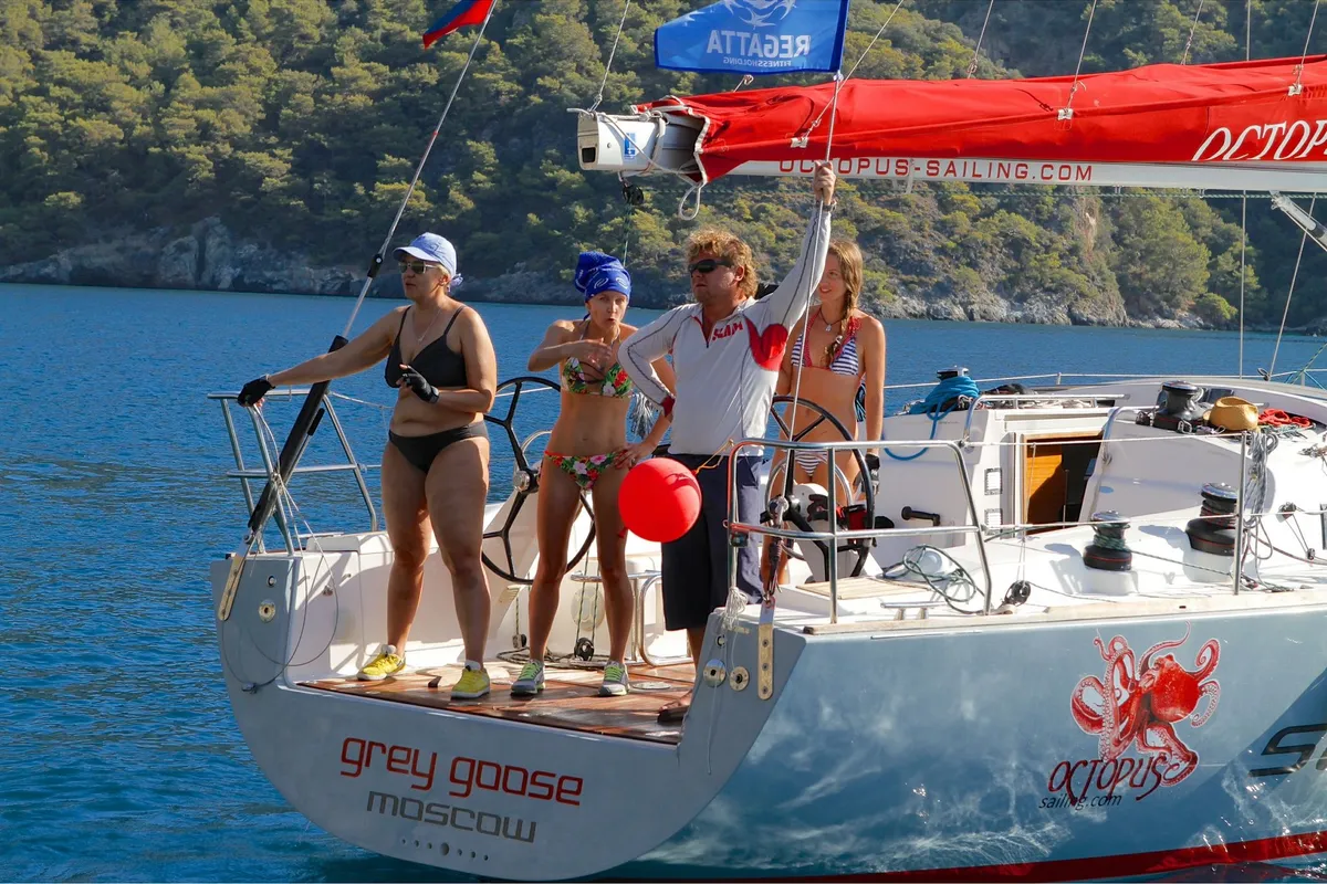 Exterior view of GREY GOOSE, a AD Boats Salona 41 sailboat at Marmaris, Turkey