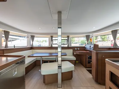 Salon of Idal, a Lagoon 42 catamaran at Municipal Unit of Lefkada, Greece