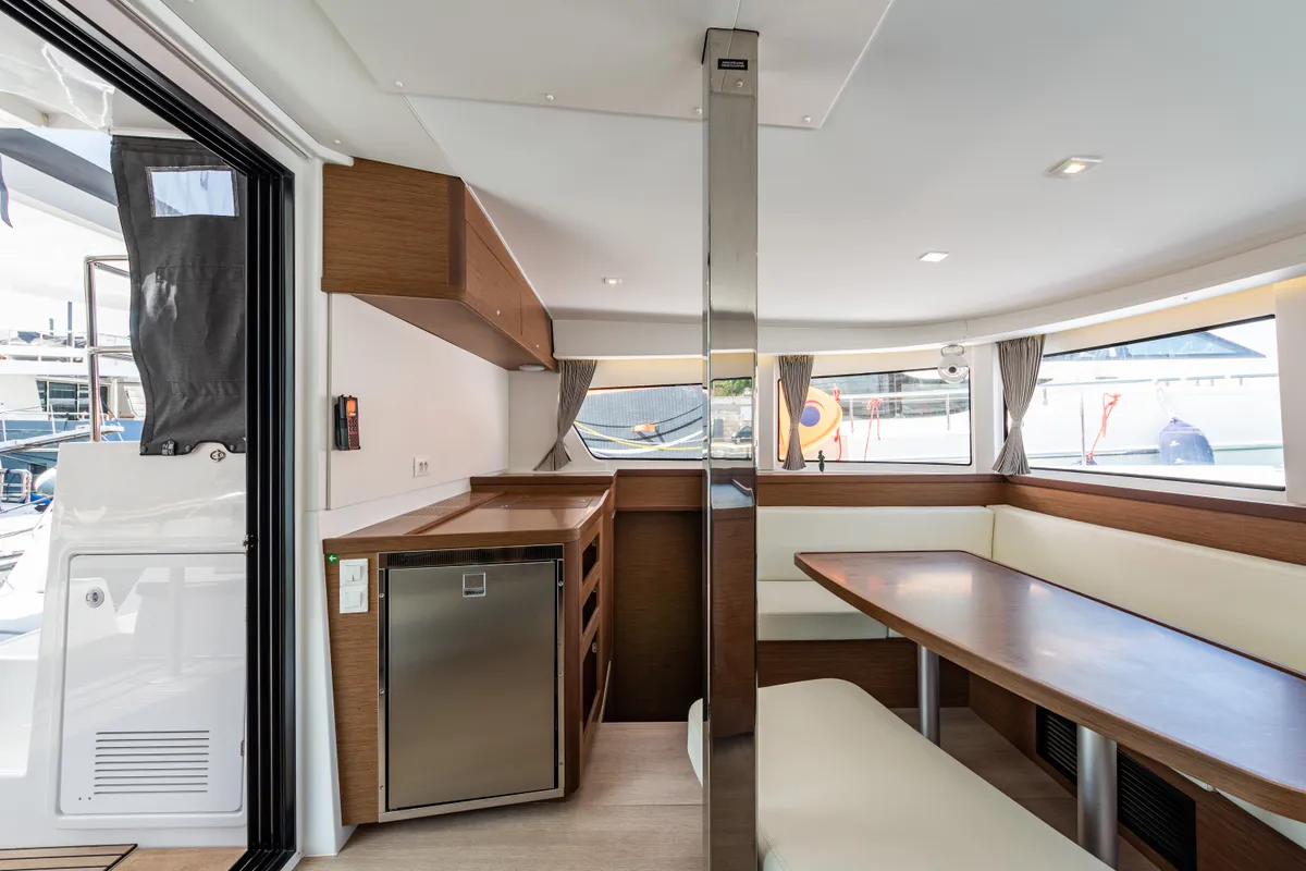 Galley of Idal, a Lagoon 42 catamaran at Municipal Unit of Lefkada, Greece
