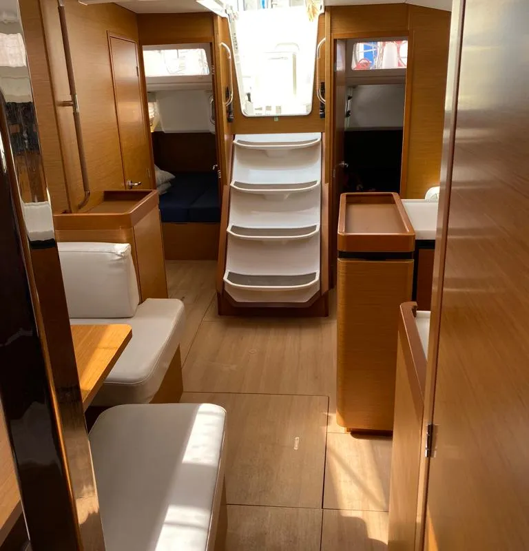 Alboran Caipiroska (Radazul), a Jeanneau Sun Odyssey 440 sailboat at El Rosario, Spain