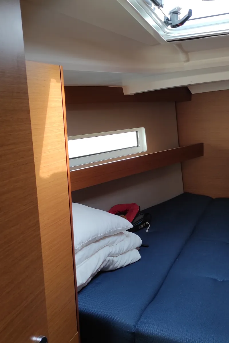 Alboran Caipiroska (Radazul), a Jeanneau Sun Odyssey 440 sailboat at El Rosario, Spain