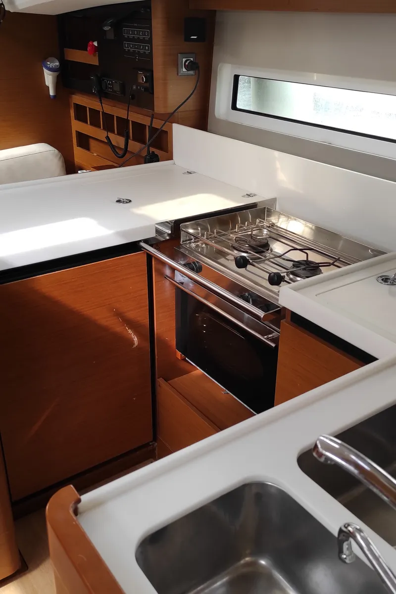 Alboran Caipiroska (Radazul), a Jeanneau Sun Odyssey 440 sailboat at El Rosario, Spain