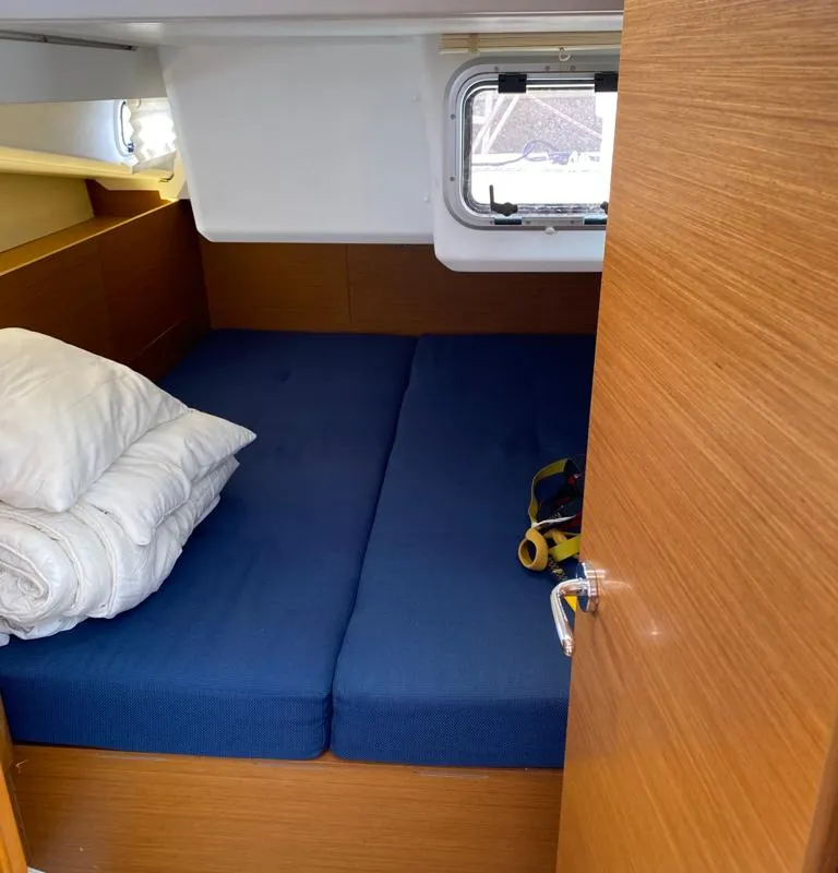 Alboran Caipiroska (Radazul), a Jeanneau Sun Odyssey 440 sailboat at El Rosario, Spain