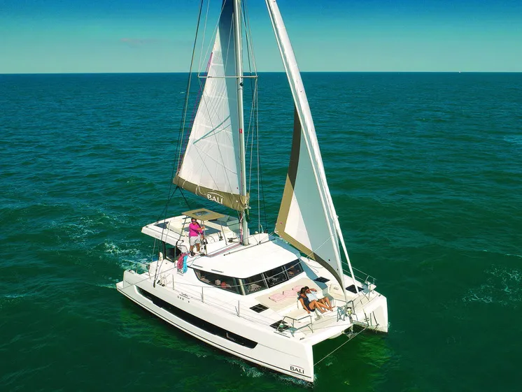 Exterior view of Day Dream, a Bali Catspace catamaran at Grad Pula, Croatia