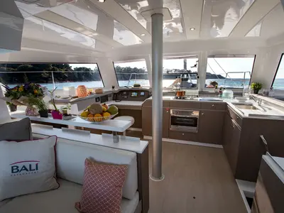 Galley of Day Dream, a Bali Catspace catamaran at Grad Pula, Croatia