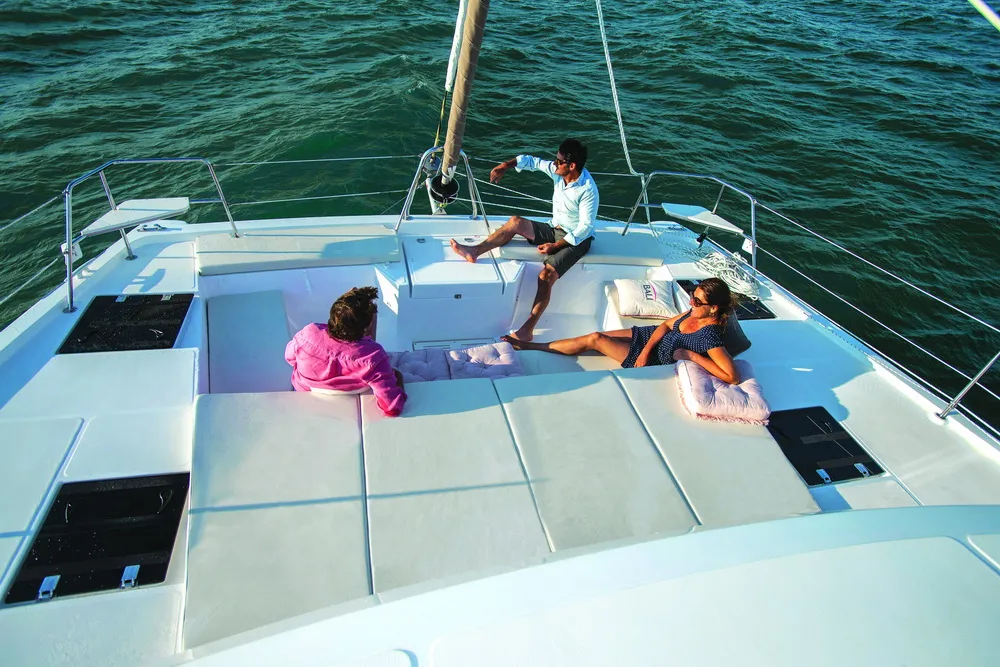 Exterior view of Day Dream, a Bali Catspace catamaran at Grad Pula, Croatia