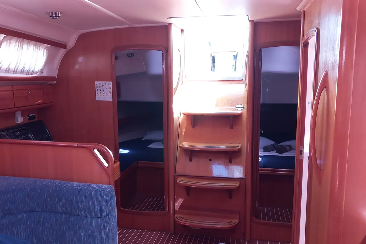 Salon of Eowyn G, a Bavaria 39 Cruiser sailboat at Grad Trogir, Croatia