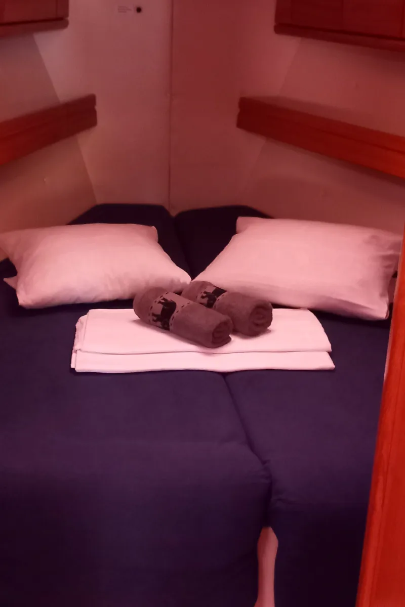 Cabin on Eowyn G, a Bavaria 39 Cruiser sailboat at Grad Trogir, Croatia