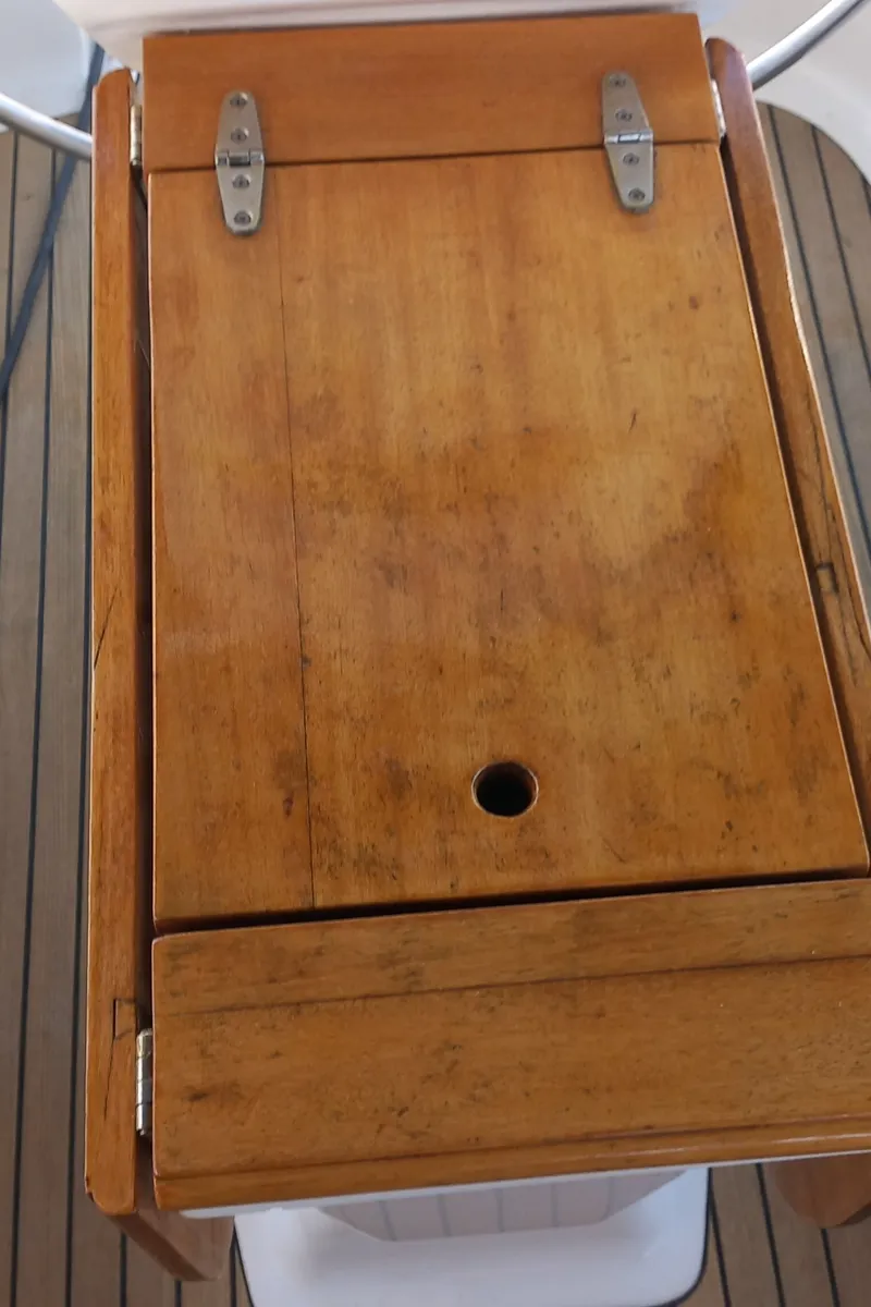 Deck of Eowyn G, a Bavaria 39 Cruiser sailboat at Grad Trogir, Croatia