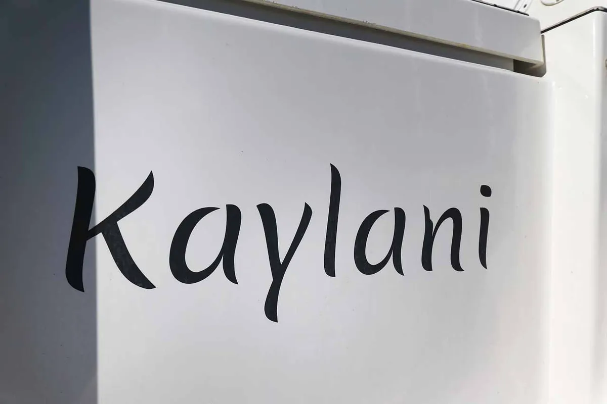Exterior view of Kaylani, a Dufour 41 sailboat at Jezera, Croatia