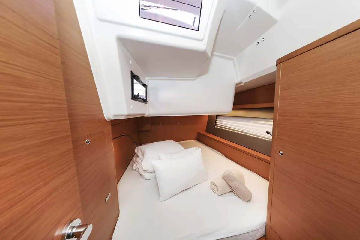 Cabin on Kaylani, a Dufour 41 sailboat at Jezera, Croatia