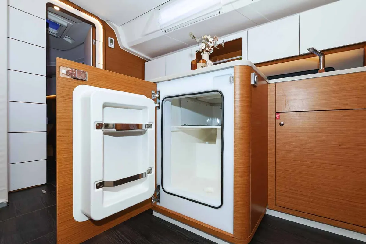 Galley of Kaylani, a Dufour 41 sailboat at Jezera, Croatia