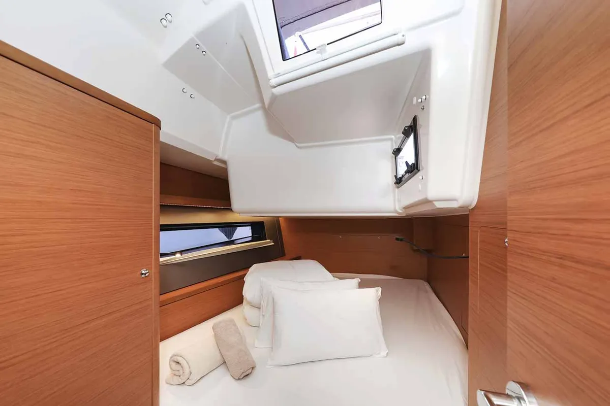 Cabin on Kaylani, a Dufour 41 sailboat at Jezera, Croatia