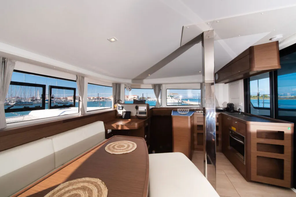 Salon of Premium, a Lagoon 42 catamaran at Municipal Unit of Lefkada, Greece