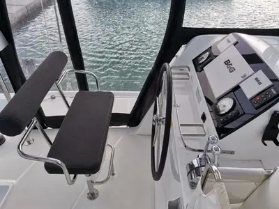 Cockpit of Premium, a Lagoon 42 catamaran at Municipal Unit of Lefkada, Greece