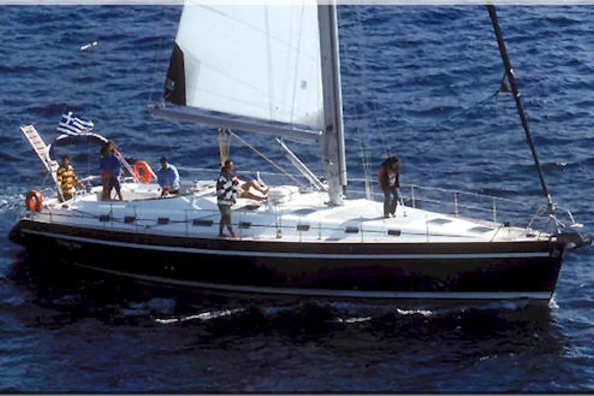 Exterior view of OSY VI, a Ocean Star 56.1 sailboat at Athens, Greece