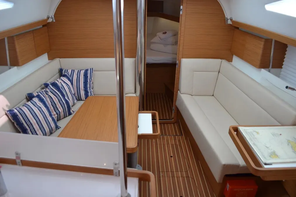 Salon of Google, a Elan Impression 40 sailboat at Grad Trogir, Croatia