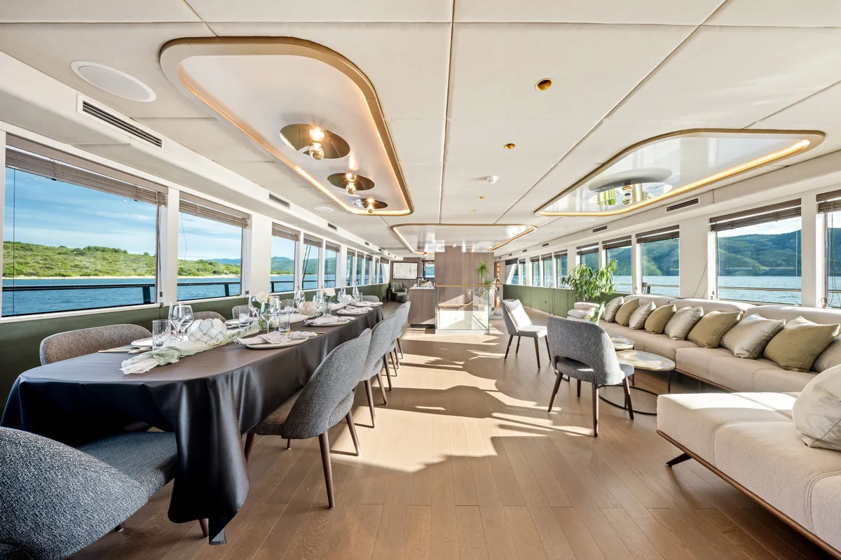 Salon of Anima Maris, a Gulet Luxury Sailing Yacht sailboat at Split, Croatia