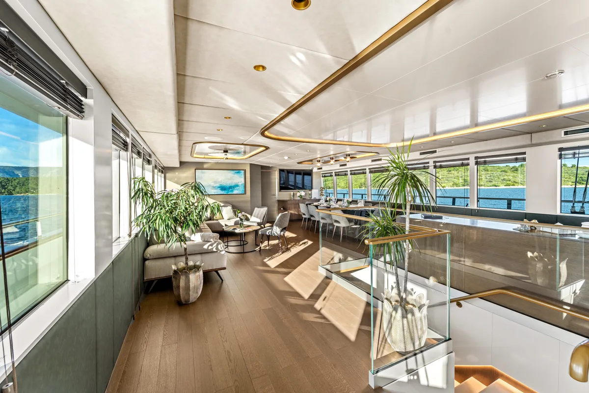 Salon of Anima Maris, a Gulet Luxury Sailing Yacht sailboat at Split, Croatia