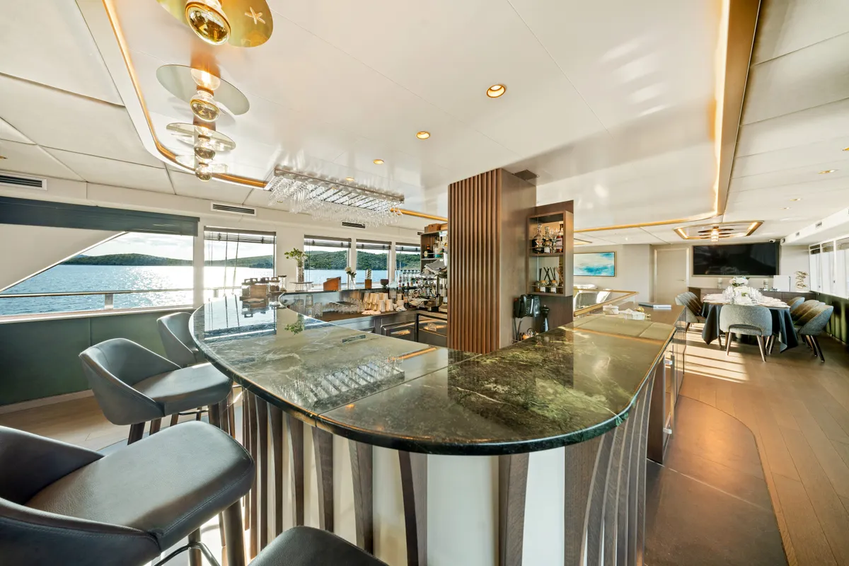 Salon of Anima Maris, a Gulet Luxury Sailing Yacht sailboat at Split, Croatia