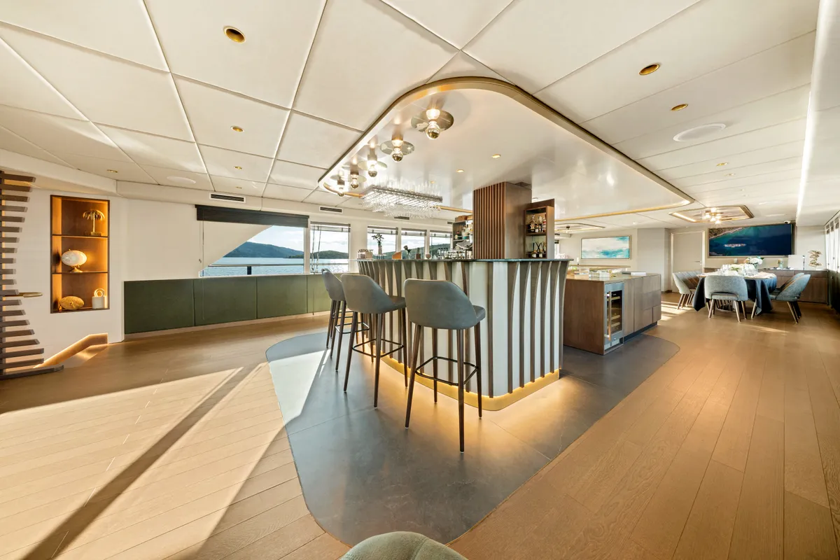 Salon of Anima Maris, a Gulet Luxury Sailing Yacht sailboat at Split, Croatia