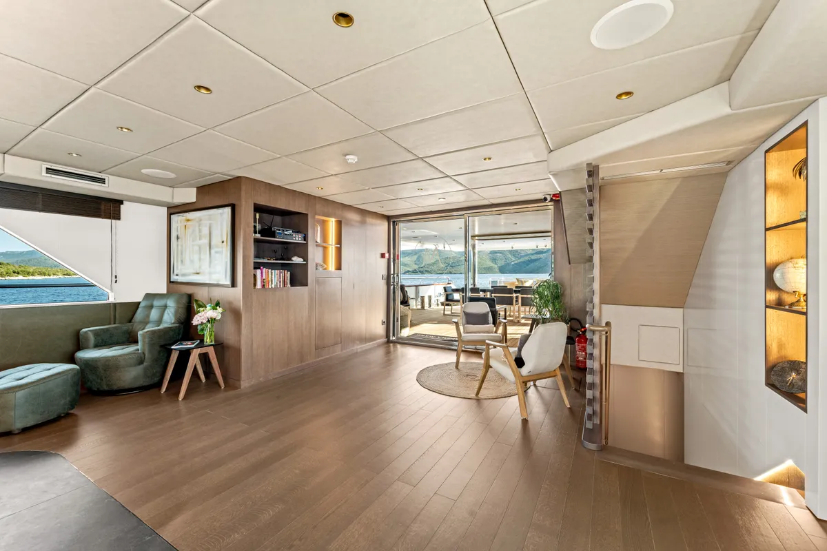 Salon of Anima Maris, a Gulet Luxury Sailing Yacht sailboat at Split, Croatia