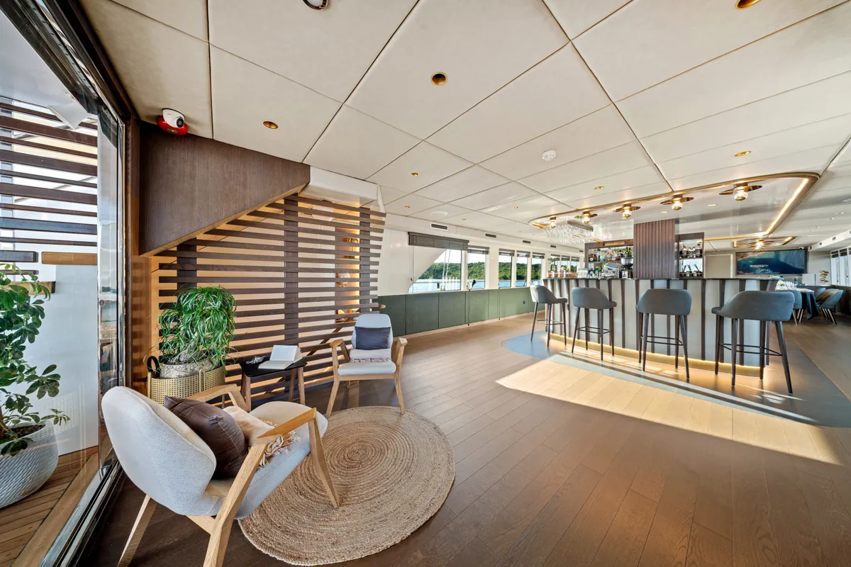 Salon of Anima Maris, a Gulet Luxury Sailing Yacht sailboat at Split, Croatia