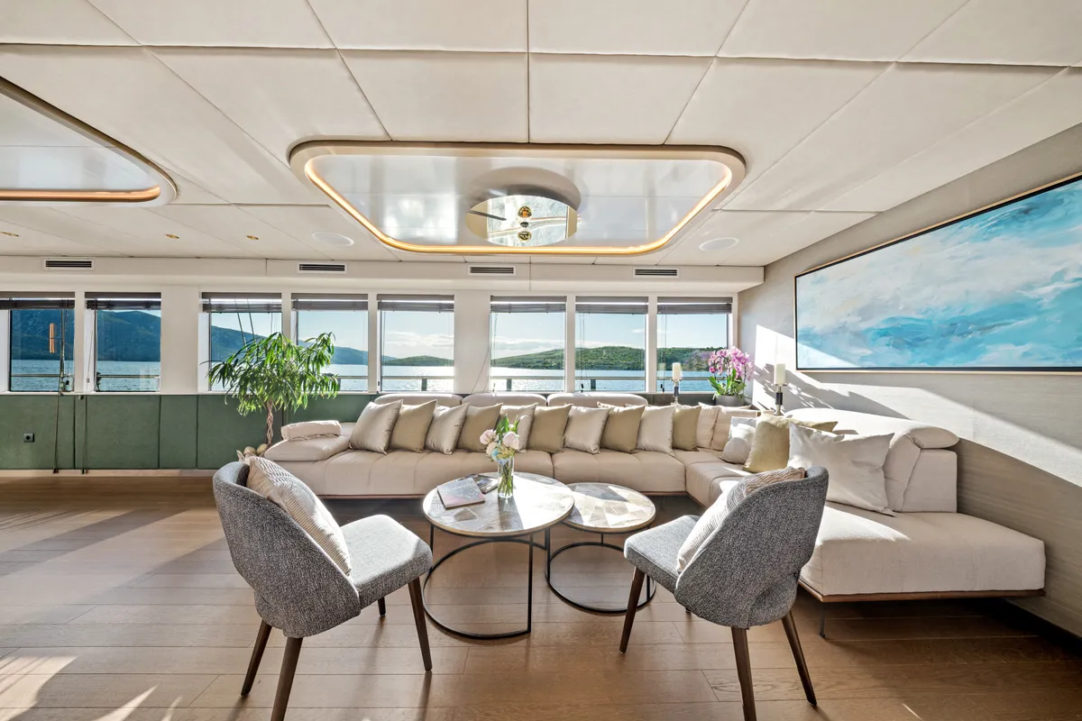Salon of Anima Maris, a Gulet Luxury Sailing Yacht sailboat at Split, Croatia