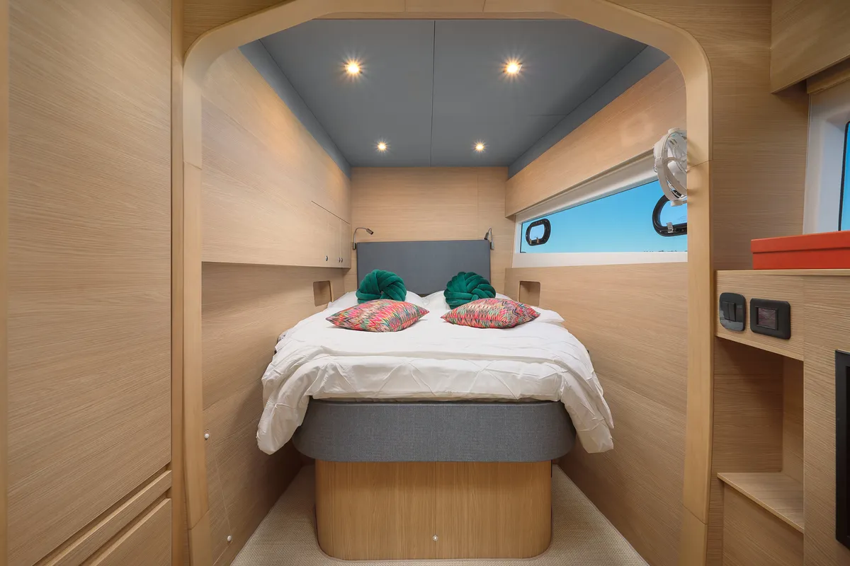 Cabin on By My Side, a Aquila 54 Yacht catamaran at Šibenik, Croatia