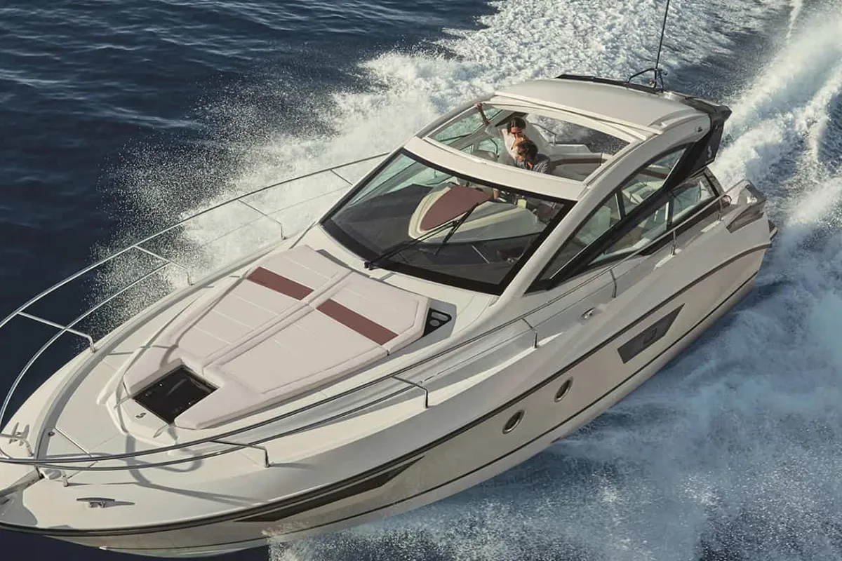 Exterior view of Island Cruise, a Beneteau GT40 motorboat at Malé, Maldives