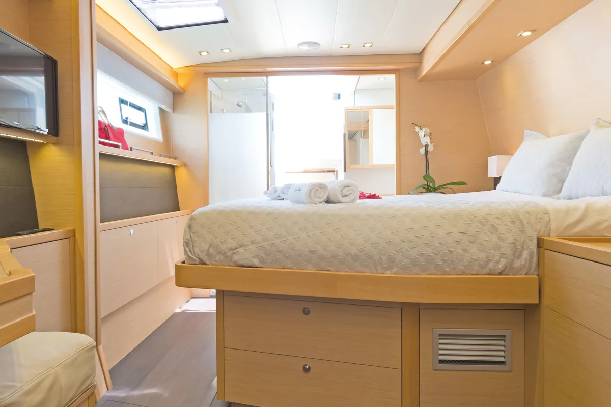 Cabin on Cool Breeze, a Lagoon 560 catamaran at Općina Marina, Croatia