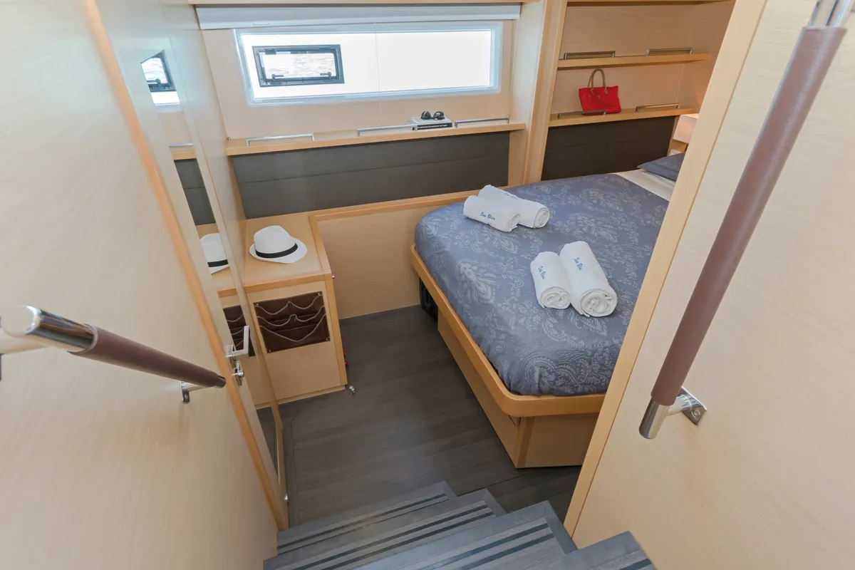 Cabin on Cool Breeze, a Lagoon 560 catamaran at Općina Marina, Croatia