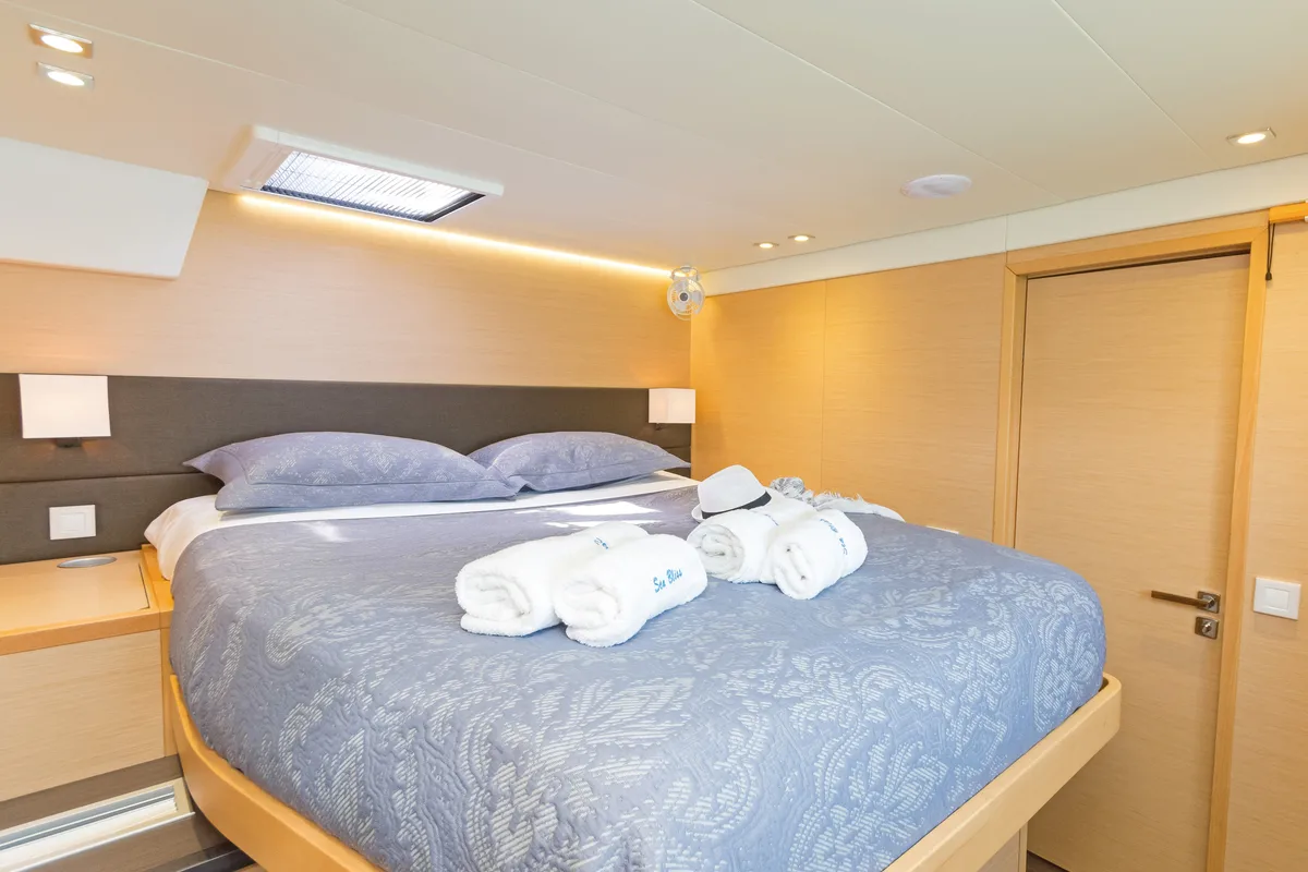 Cabin on Cool Breeze, a Lagoon 560 catamaran at Općina Marina, Croatia
