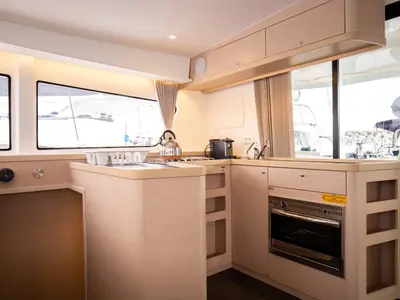 Galley of Emozione - Standard Line, a Lagoon 42 catamaran at Salerno, Italy