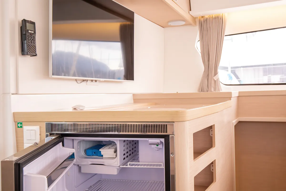 Galley of Emozione - Standard Line, a Lagoon 42 catamaran at Salerno, Italy