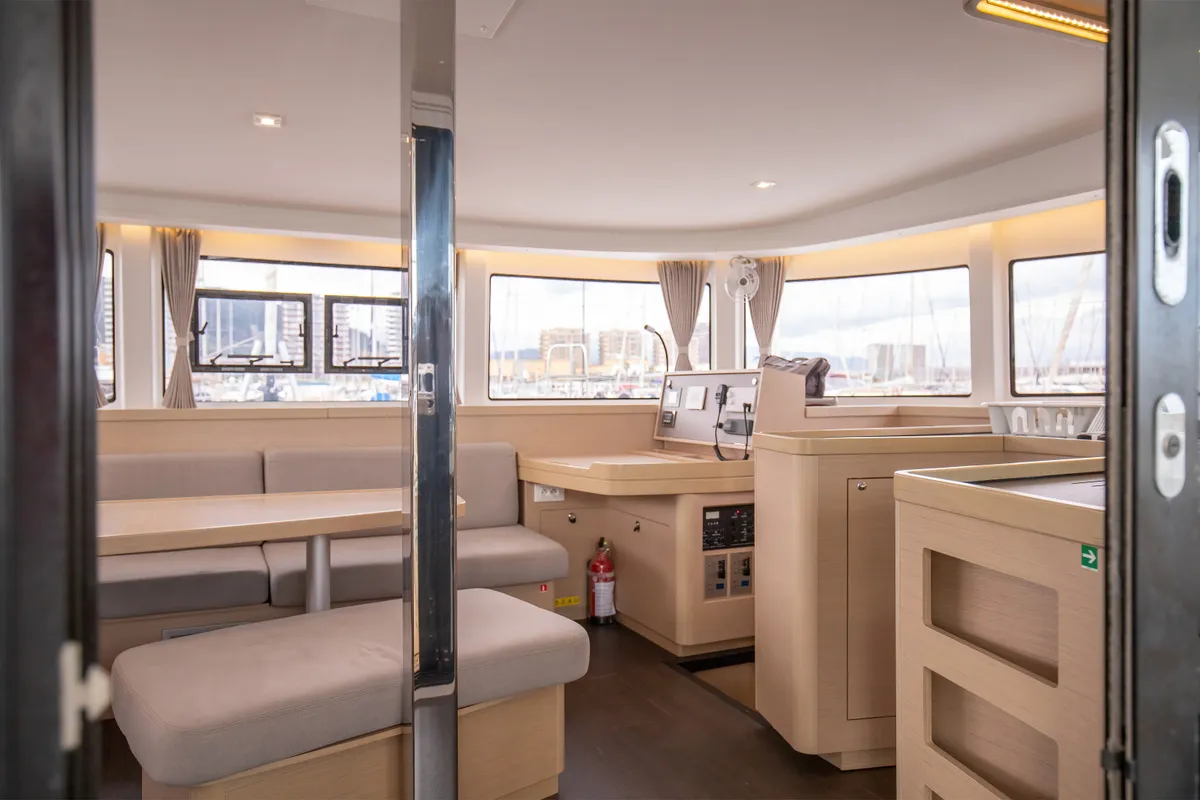 Salon of Emozione - Standard Line, a Lagoon 42 catamaran at Salerno, Italy