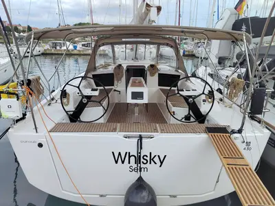 Cockpit of Whisky, a Dufour 430 sailboat at Grad Pula, Croatia