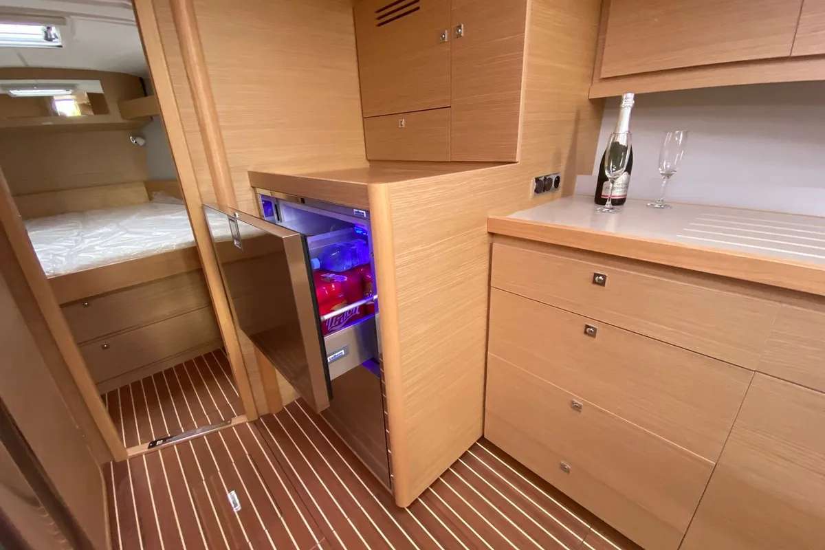 Galley of Catacea, a Dufour 430 sailboat at Primošten, Croatia