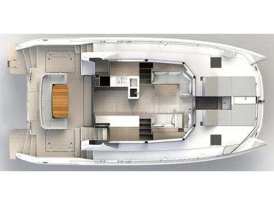 Floor plan of Leopard 46PC, a catamaran at Grand Anse, Grenada