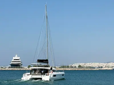 Salty, a Lagoon 43 catamaran at Athens, Marina Delta Kallithea, Greece