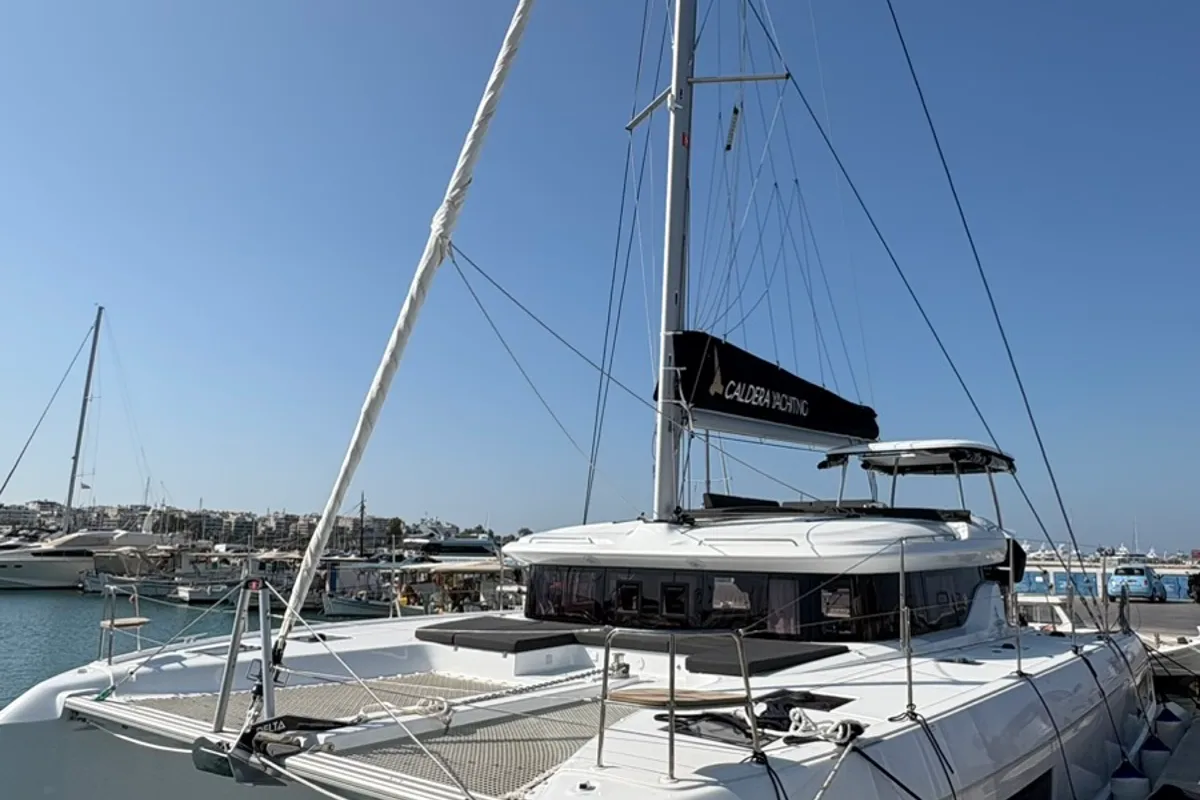 Salty, a Lagoon 43 catamaran at Athens, Marina Delta Kallithea, Greece