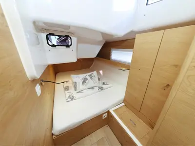 Cabin on Scarlett, a Elan Impression 45 sailboat at Grad Biograd na Moru, Croatia