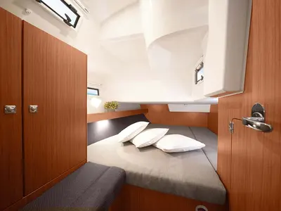 Cabin on Major Tom, a Bavaria Cruiser 41S sailboat at Pirovac, Croatia
