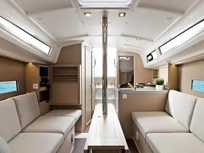 Salon of Beneteau Oceanis 30.1, a sailboat at Kerners, France