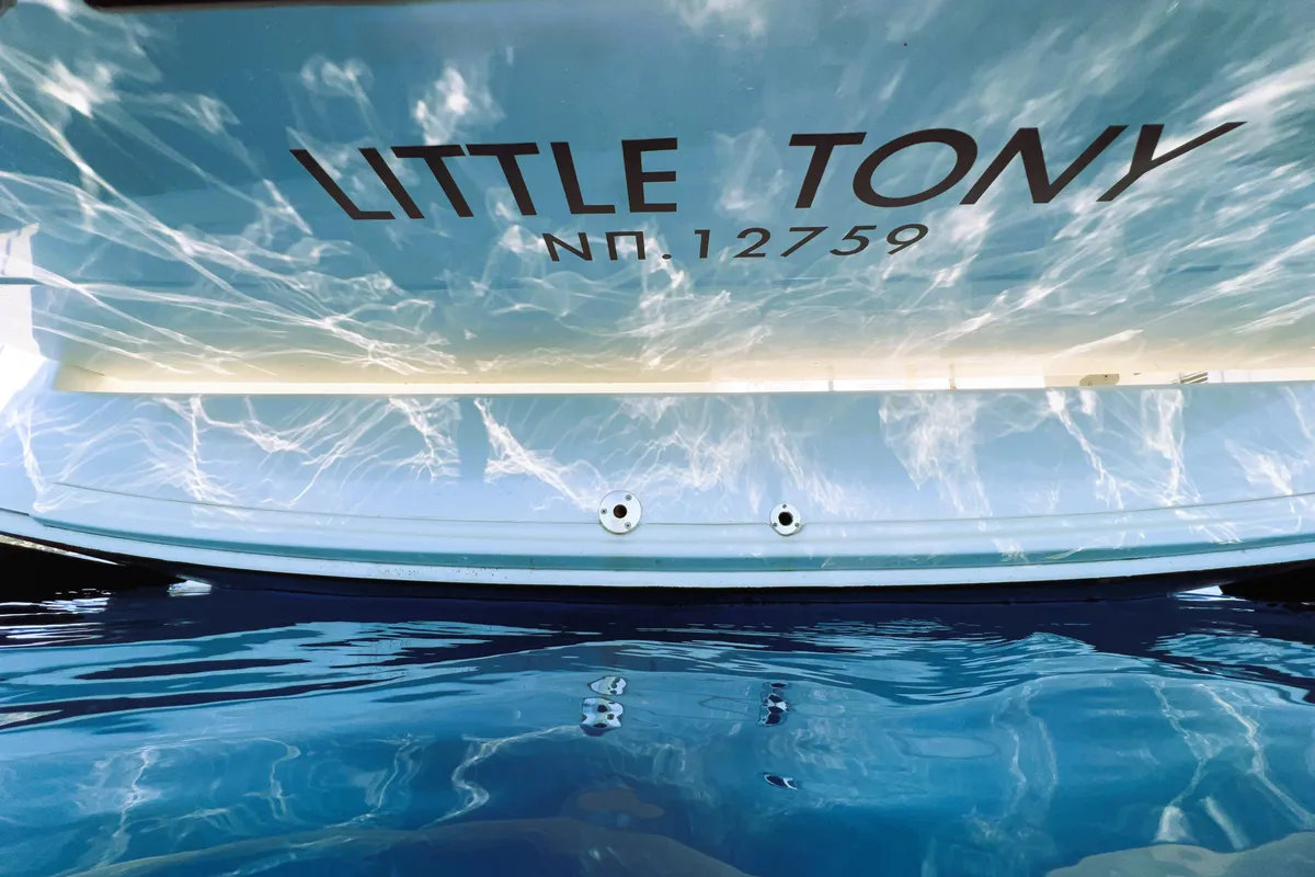 Exterior view of Little Tony, a Jeanneau Sun Odyssey 410 sailboat at Athens, Greece