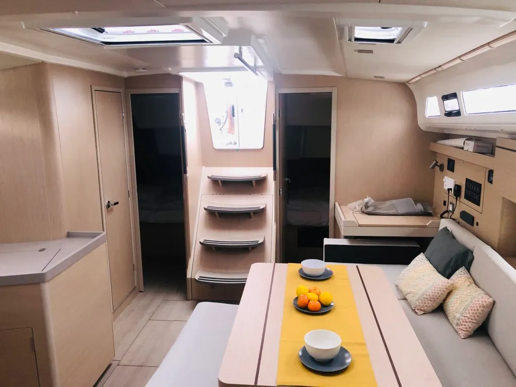 Salon of AZORIAN, a Beneteau Oceanis 40.1 sailboat at Split, Croatia