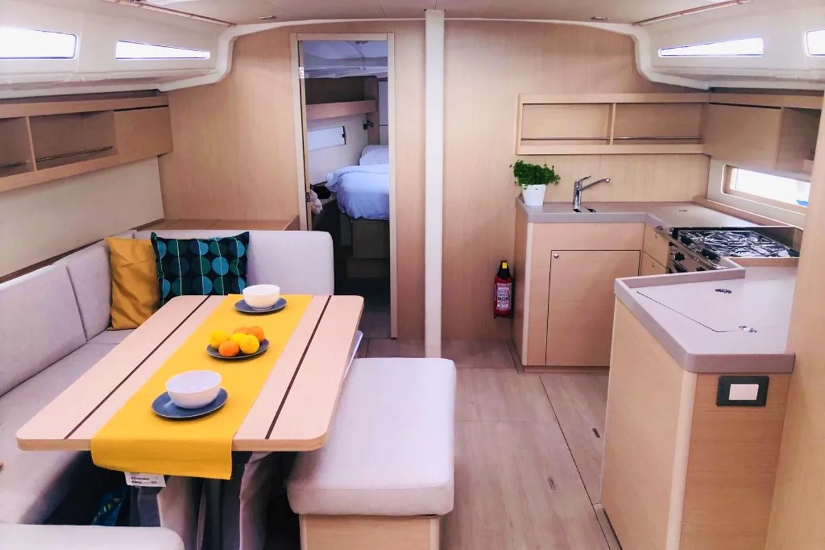 Salon of AZORIAN, a Beneteau Oceanis 40.1 sailboat at Split, Croatia