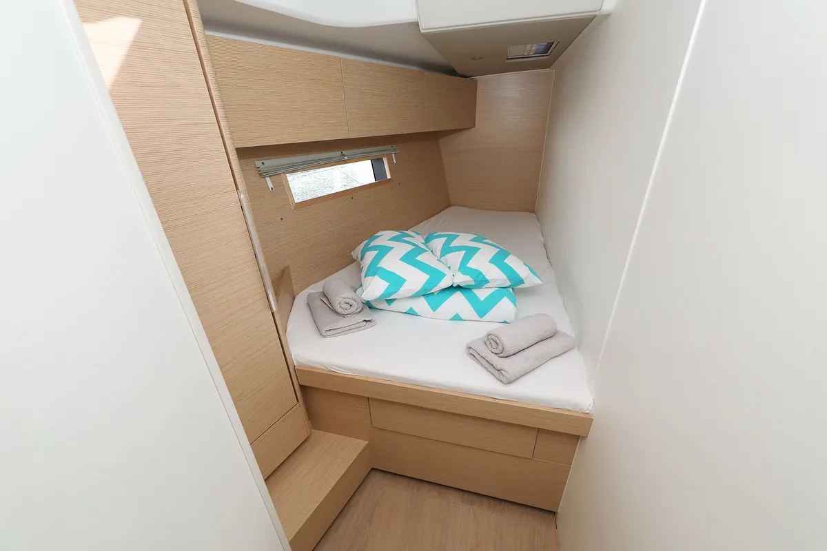 Cabin on Libertas, a Hanse 460 sailboat at Seget Donji, Croatia
