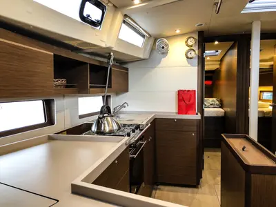 Galley of Nemo, a Beneteau Oceanis 46.1 sailboat at Općina Medulin, Croatia