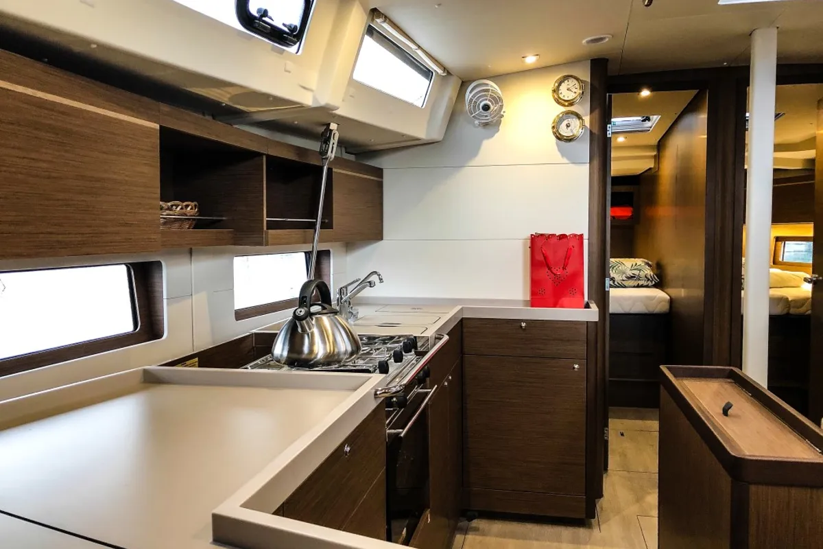 Galley of Nemo, a Beneteau Oceanis 46.1 sailboat at Općina Medulin, Croatia